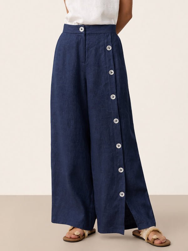 100_Linen_Buttoned_Slit-Hem_Pants_KATYA_NavyBlue_PT80_01.jpg