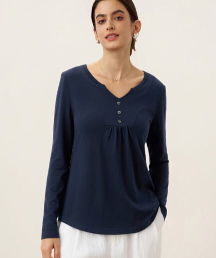 LWZLI™ Bamboo Viscose Textured Pleated Shell Accent Stretch Top ZINNIA