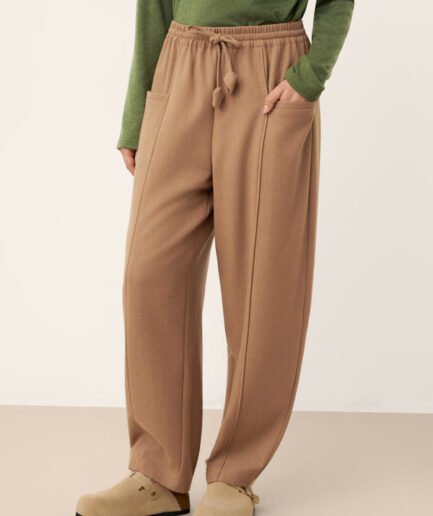 LWZLI™ Wool Drawstring Patch Pocket Pants PRISCILLA
